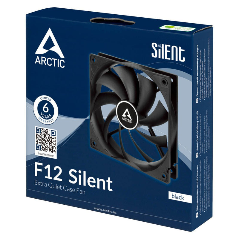 ARCTIC F12 Silent 120mm CPU Case Cooling Fan - Black - SWIFT PERIPHERALSACFAN00202A