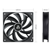 ARCTIC F12 Silent 120mm CPU Case Cooling Fan - Black - SWIFT PERIPHERALSACFAN00202A