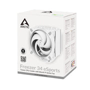 ARCTIC Freezer 34 eSports 120mm Tower CPU Cooler with 120mm BioniX P - Fan - White - SWIFT PERIPHERALSACFRE00072A
