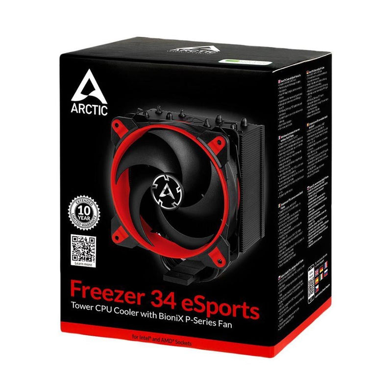 ARCTIC Freezer 34 eSports Tower CPU Air Cooler with 120mm BioniX - P Fan - Red - SWIFT PERIPHERALSACFRE00056A