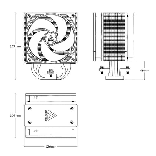 ARCTIC FREEZER CPU AIR COOLER 36 A - RGB (WHITE) ACFRE00125A - SWIFT PERIPHERALS1094640