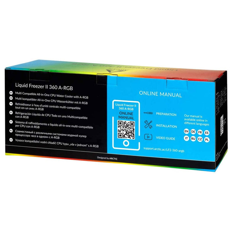 ARCTIC Liquid Freezer II 360 A - RGB 360mm AIO CPU Liquid Cooler with PWM Pump and VRM Fan - SWIFT PERIPHERALSACFRE00101A