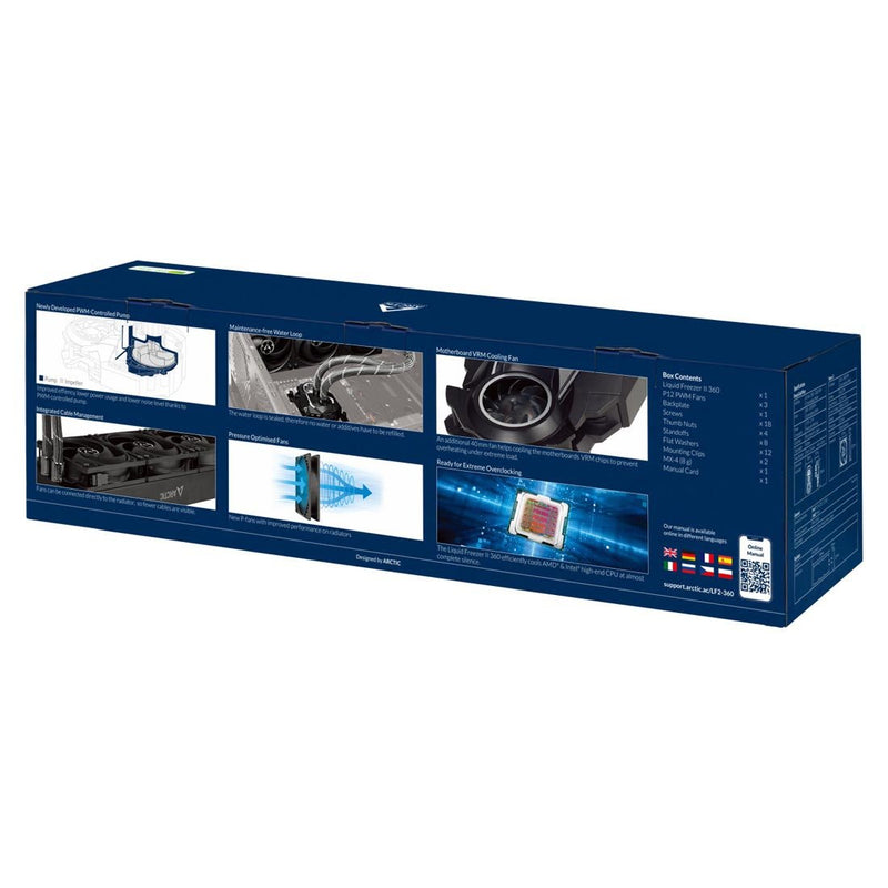 ARCTIC Liquid Freezer II 360 AIO 360mm CPU Liquid Cooler with PWM Pump and VRM Fan - SWIFT PERIPHERALSACFRE00068B