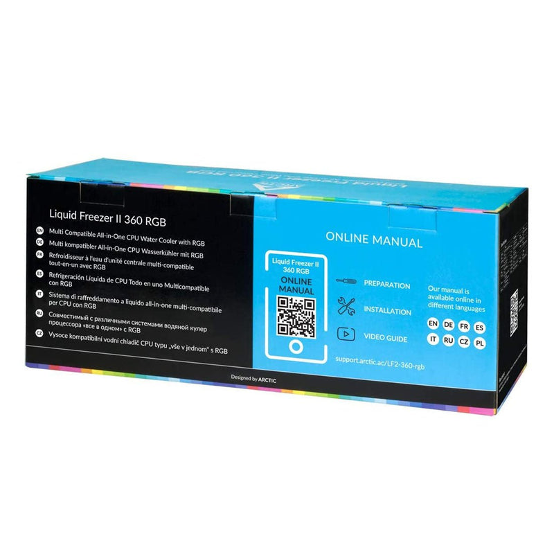 ARCTIC Liquid Freezer II 360 RGB 360mm AIO CPU Liquid Cooler with PWM Pump and VRM Fan - SWIFT PERIPHERALSACFRE00097A