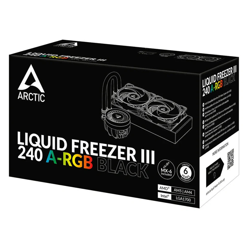 ARCTIC Liquid Freezer III 240 A - RGB 240mm AIO CPU Liquid Cooler - SWIFT PERIPHERALSACFRE00142A