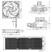 ARCTIC Liquid Freezer III 420 AIO 420mm CPU Liquid Cooler with PWM Pump and VRM Fan - SWIFT PERIPHERALSACFRE00092A