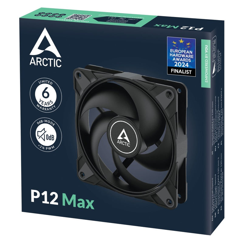 ARCTIC P12 MAX (BLACK) ACFAN00280A - SWIFT PERIPHERALS1092833