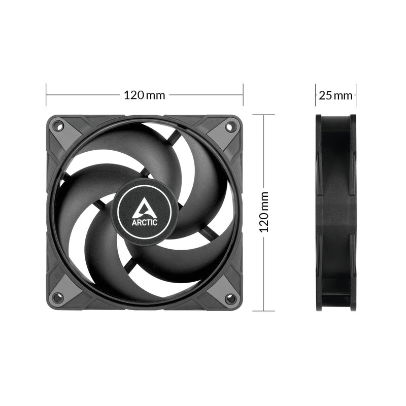 ARCTIC P12 MAX (BLACK) ACFAN00280A - SWIFT PERIPHERALS1092833