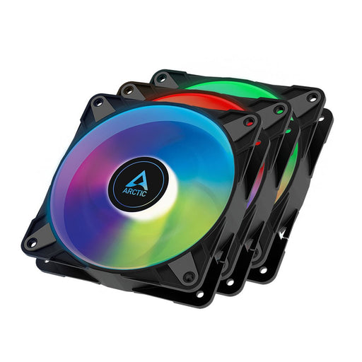 ARCTIC P12 PWM PST A - RGB 120mm CPU Case Cooling Fan Pack of 3 - Black - SWIFT PERIPHERALSACFAN00232A