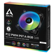 ARCTIC P12 PWM PST A - RGB 120mm CPU Case Cooling Fan with 0dB Technology - Black - SWIFT PERIPHERALSACFAN00231A