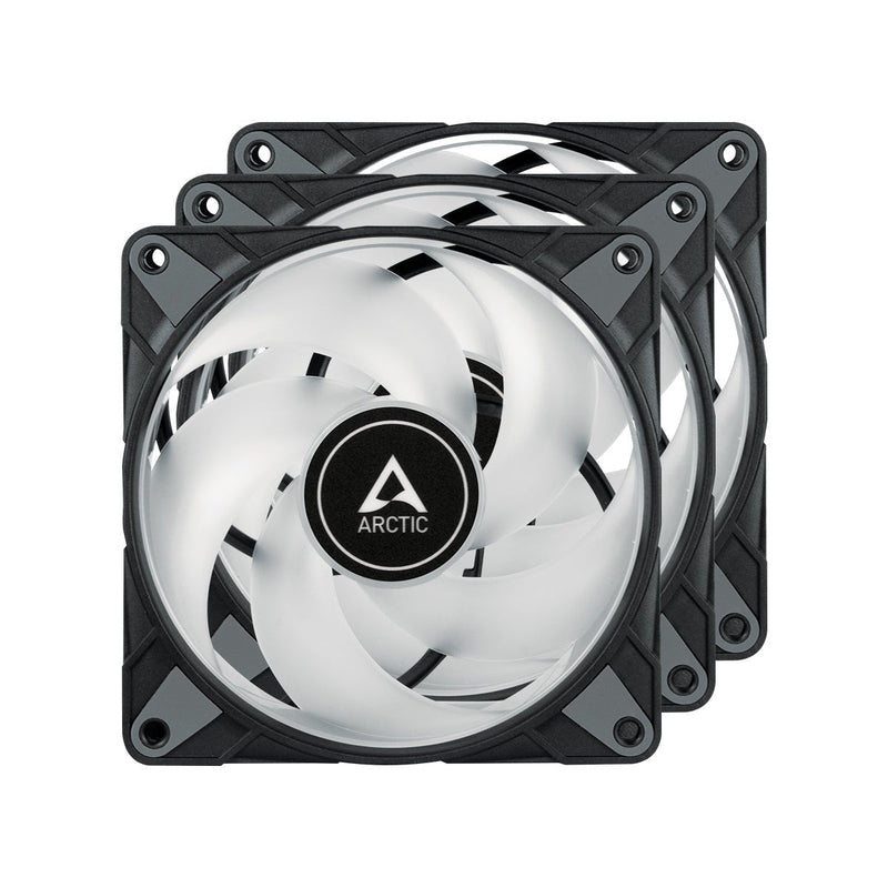 ARCTIC P12 PWM PST A - RGB (BLACK) - 3 PACK ACFAN00232A - SWIFT PERIPHERALS1091559