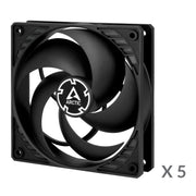 ARCTIC P12 PWM PST (BLACK) - 5 PACK ACFAN00137A - SWIFT PERIPHERALS1092343