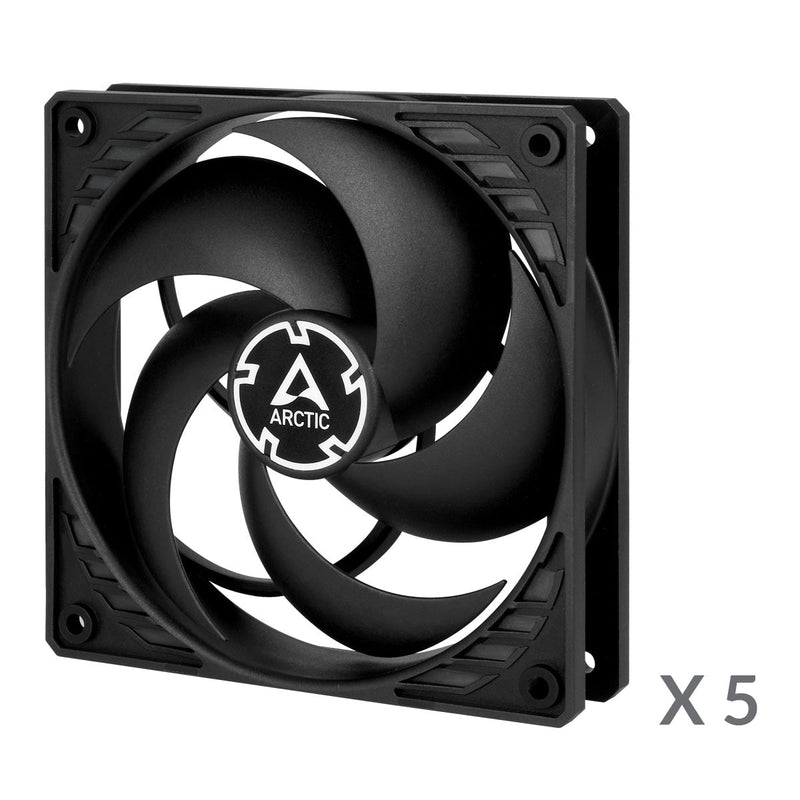 ARCTIC P12 PWM PST (BLACK) - 5 PACK ACFAN00137A - SWIFT PERIPHERALS1092343