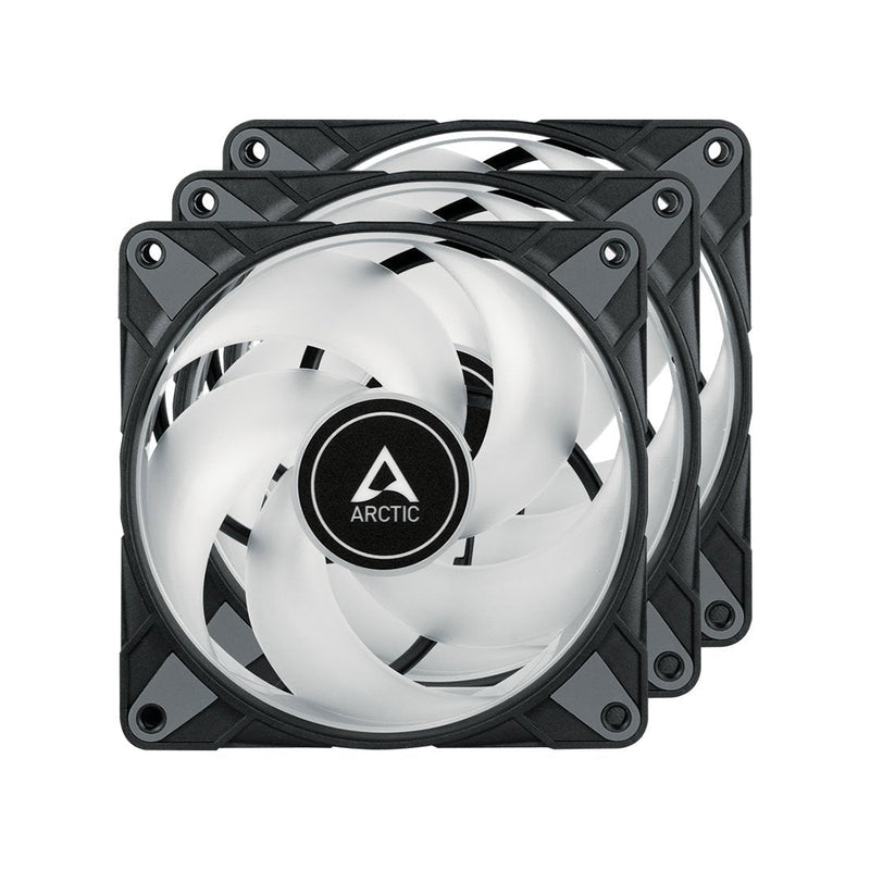 ARCTIC P12 PWM PST RGB 120mm CPU Case Cooling Fan Pack of 3 with 0dB Technology - SWIFT PERIPHERALSACFAN00230A