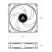 ARCTIC P14 MAX 140 mm CPU Case Cooling Fan - Black - SWIFT PERIPHERALSP14-Max-Black