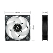 ARCTIC P14 PWM PST A - RGB 140 mm CPU Case Cooling Fan - Black - SWIFT PERIPHERALSACFAN00239A
