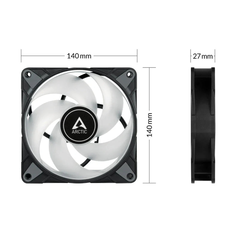 ARCTIC P14 PWM PST A - RGB 140 mm CPU Case Cooling Fan - Black - SWIFT PERIPHERALSACFAN00239A