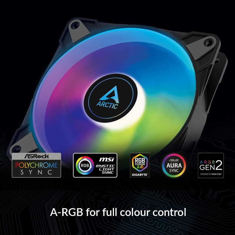 ARCTIC P14 PWM PST ARGB CASE SINGLE FAN - BLACK, ACFAN00239A - SWIFT PERIPHERALS1093821