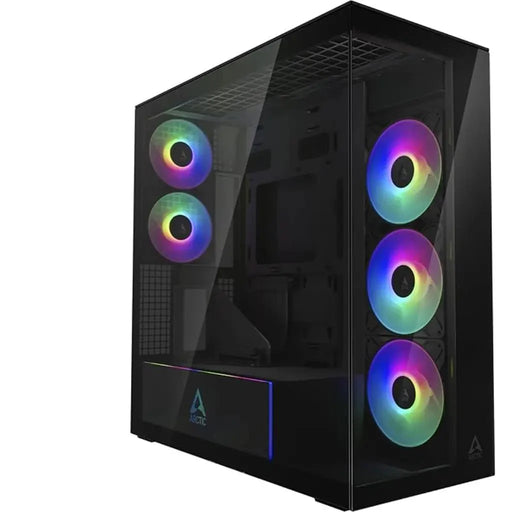 ARCTIC Xtender VG E - ATX Mid Tower Computer Case with Vertical GPU Mount - Mirror Black - SWIFT PERIPHERALSACPCC00019A