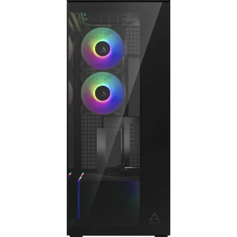 ARCTIC Xtender VG E - ATX Mid Tower Computer Case with Vertical GPU Mount - Mirror Black - SWIFT PERIPHERALSACPCC00019A