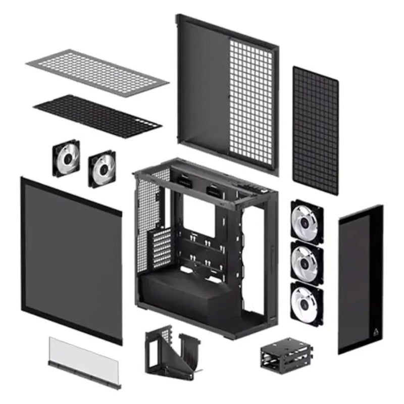 ARCTIC Xtender VG E - ATX Mid - Tower Tinted Glass Computer Case - Black - SWIFT PERIPHERALSACPCC00016A