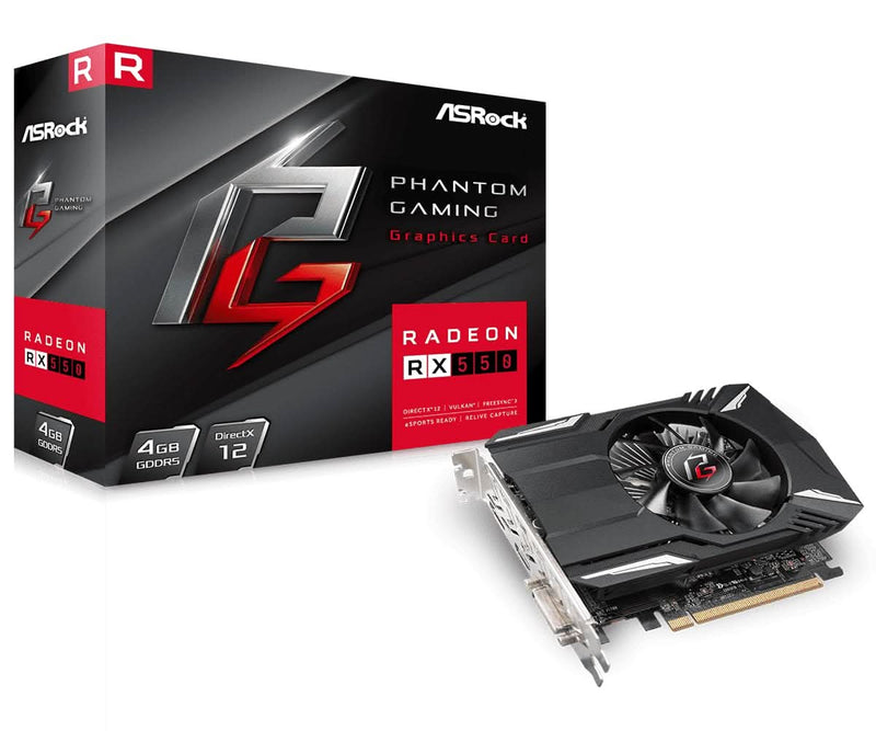 ASROCK AMD RADEON RX550 4GB PHANTOM GAMING GRAPHIC CARD - SWIFT PERIPHERALS1091977