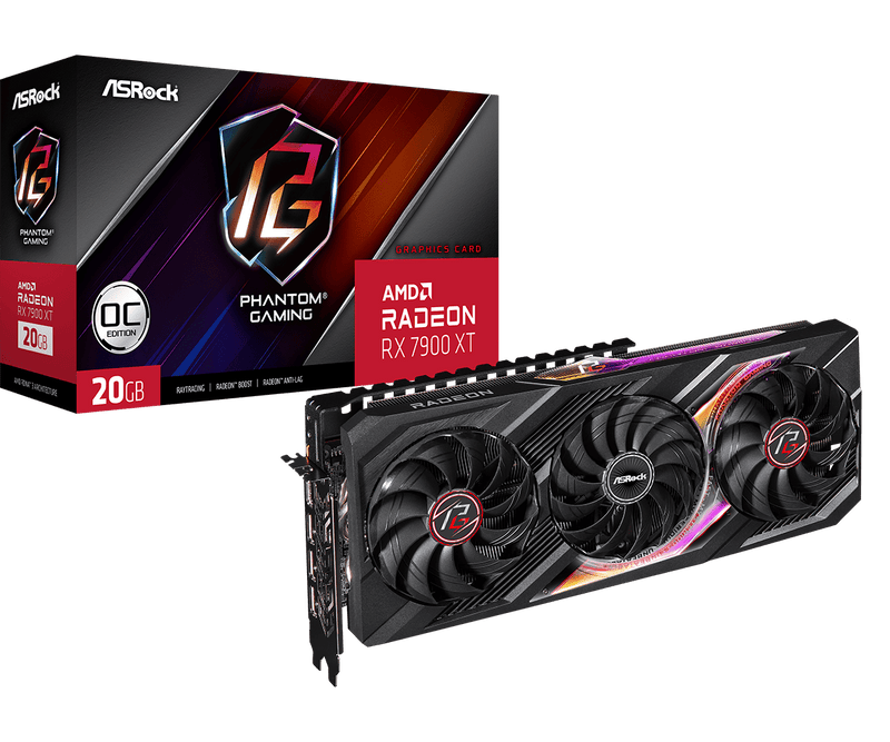 ASROCK AMD RADEON RX7900XT 20GB PHANTOM GAMING OC GRAPHIC CARD - SWIFT PERIPHERALS1085494