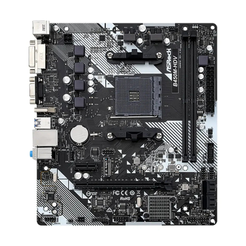 ASRock B450M - HDV R4.0 B450 AM4 DDR4 Micro ATX Motherboard - SWIFT PERIPHERALSASRB450M-HDV-R4