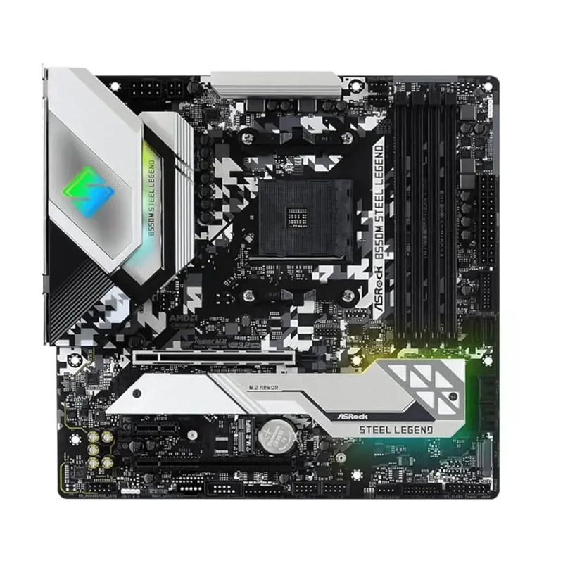 ASRock B550M Steel Legend AMD AM4 DDR4 4733+ OC Micro ATX Motherboard - SWIFT PERIPHERALSASRB550MSTEELEGEND