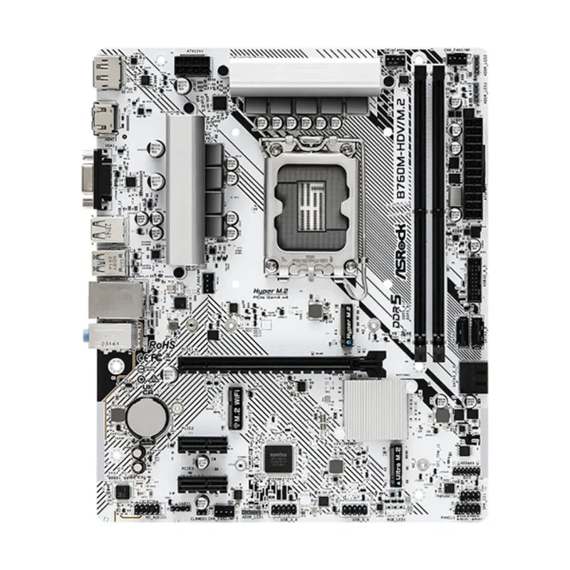 ASRock B760M - HDV/M.2 Intel B760 LGA1700 DDR5 Micro ATX Motherboard - SWIFT PERIPHERALSASROCK B760M-HDV/M.2/D4
