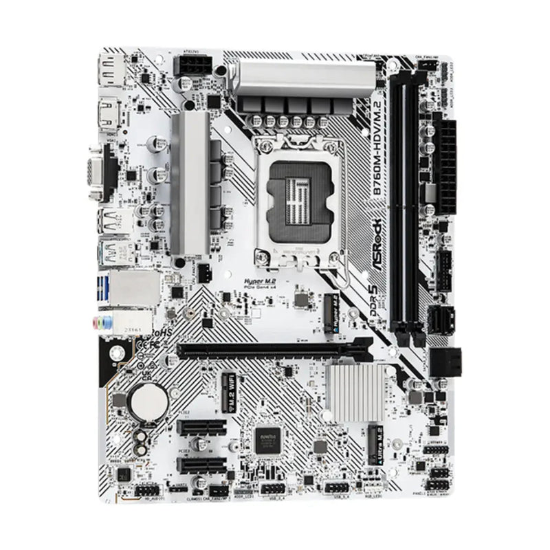 ASRock B760M - HDV/M.2 Intel B760 LGA1700 DDR5 Micro ATX Motherboard - SWIFT PERIPHERALSASROCK B760M-HDV/M.2/D4