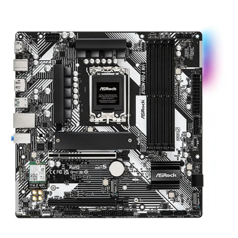 ASRock B760M PRO - A WIFI B760 Intel LGA1700 DDR5 Micro - ATX Motherboard - SWIFT PERIPHERALSB760M-PRO-A-WIFI