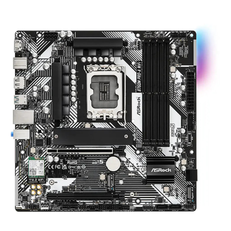 ASRock B760M PRO - A WIFI B760 Intel LGA1700 DDR5 Micro - ATX Motherboard - SWIFT PERIPHERALSB760M-PRO-A-WIFI