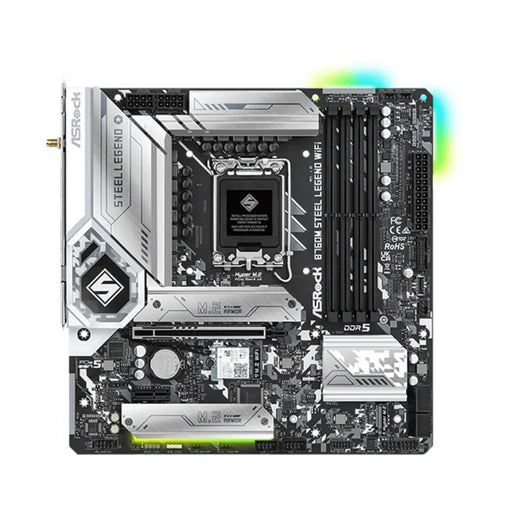 ASRock B760M Steel Legend Wi - Fi DDR5 Intel LGA 1700 Micro ATX Motherboard - SWIFT PERIPHERALSB760M-Steel-Legend-WiFi