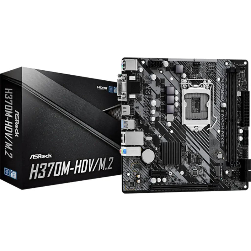 ASRock H370M - HDV/M.2 Intel H370 LGA1151 DDR4 Micro ATX Motherboard - SWIFT PERIPHERALSH370M-HDV/M.2