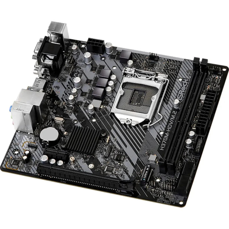 ASRock H370M - HDV/M.2 Intel H370 LGA1151 DDR4 Micro ATX Motherboard - SWIFT PERIPHERALSH370M-HDV/M.2