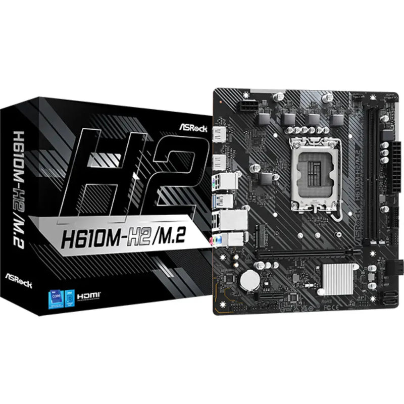 ASRock H610M - H2/M.2 2x DDR4 Intel LGA 1700 Micro ATX Motherboard - SWIFT PERIPHERALSH610M-H2/M.2