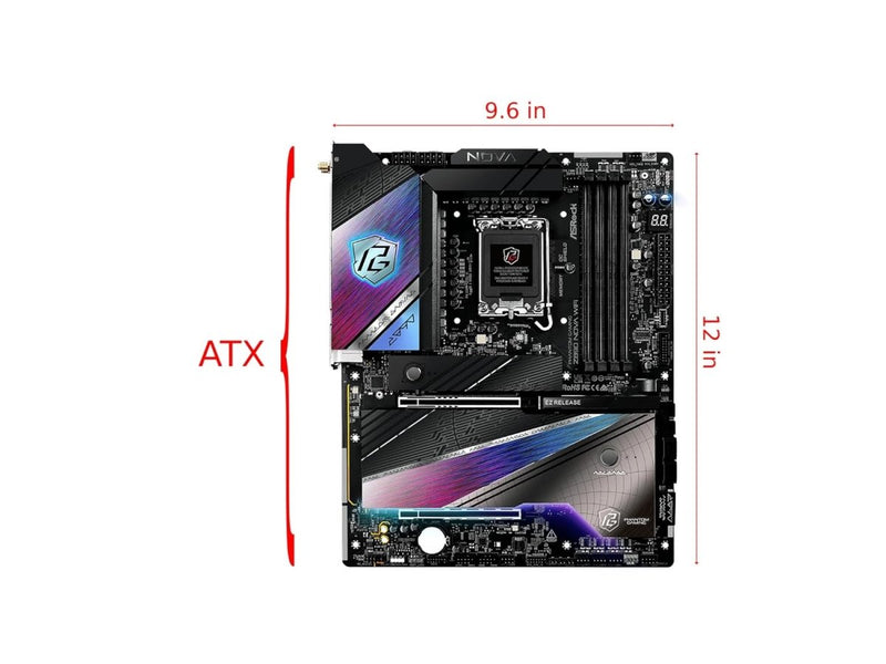 ASROCK INTEL CORE ULTRA Z890 NOVA WIFI 7 ATX MOTHERBOARD - SWIFT PERIPHERALS1094311