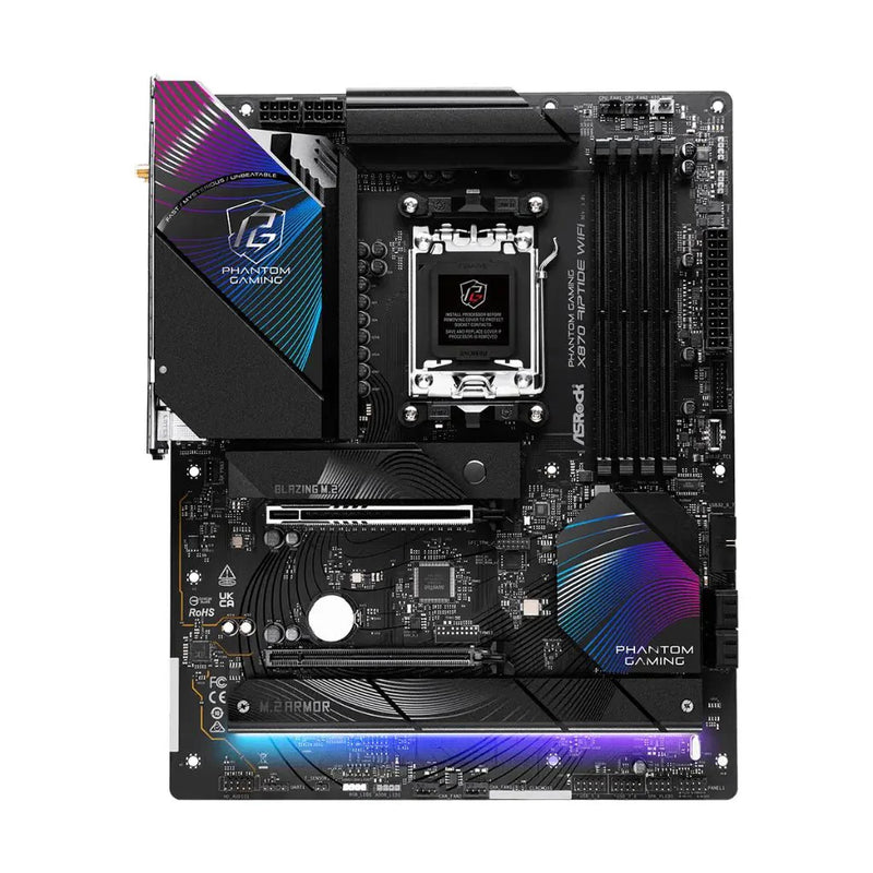 ASRock Phantom Gaming X870 Riptide Wi - Fi AMD X870 AM5 DDR5 ATX Motherboard - SWIFT PERIPHERALSASROCK-X870-RIPTIDE-WIFI