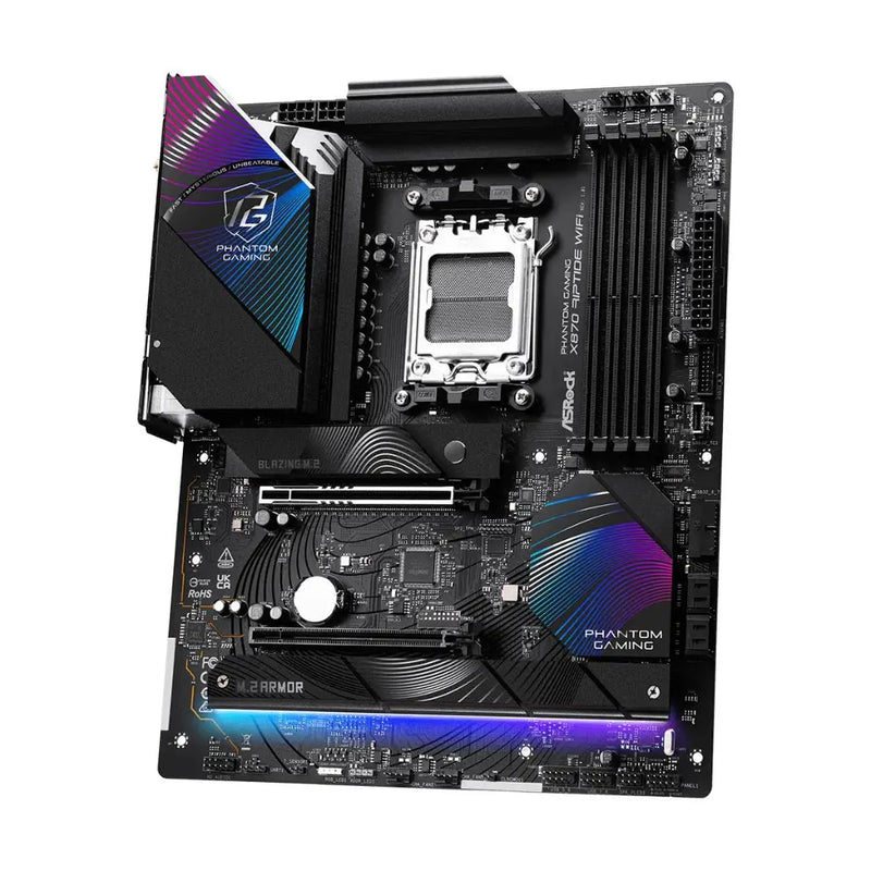 ASRock Phantom Gaming X870 Riptide Wi - Fi AMD X870 AM5 DDR5 ATX Motherboard - SWIFT PERIPHERALSASROCK-X870-RIPTIDE-WIFI