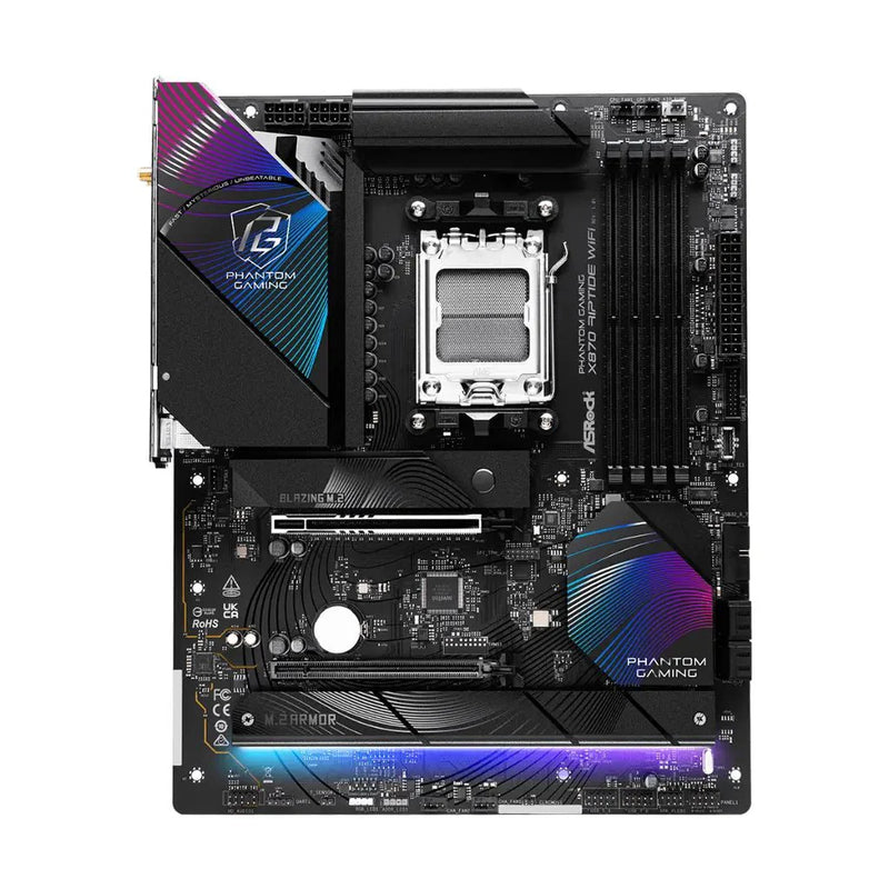ASRock Phantom Gaming X870 Riptide Wi - Fi AMD X870 AM5 DDR5 ATX Motherboard - SWIFT PERIPHERALSASROCK-X870-RIPTIDE-WIFI