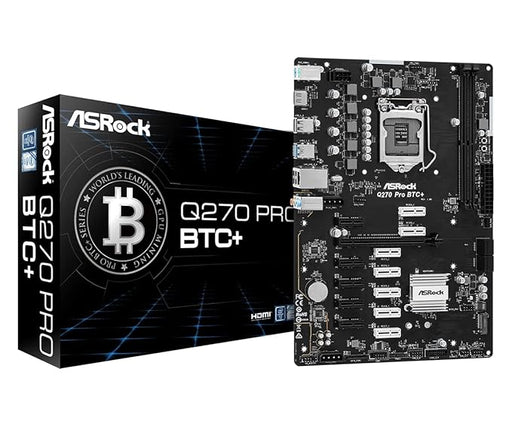 ASROCK Q270 PRO BTC+ DDR4 INTEL 1151 ATX MOTHERBOARD - SWIFT PERIPHERALS1092081