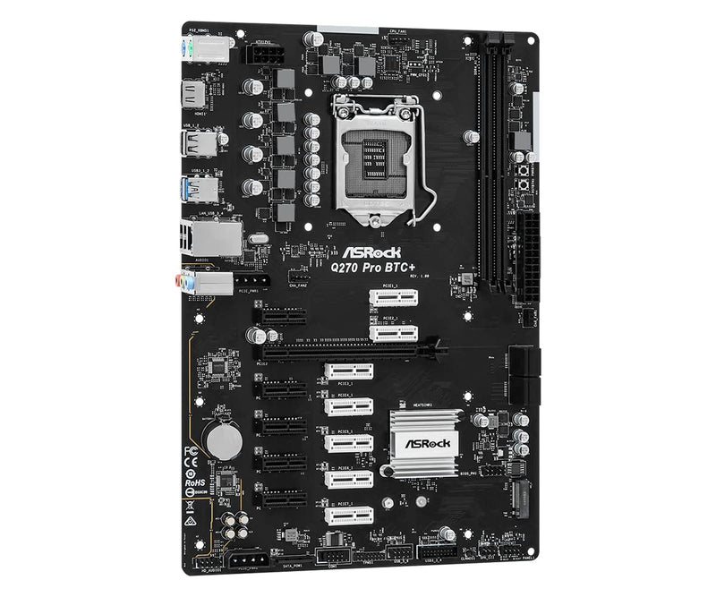 ASROCK Q270 PRO BTC+ DDR4 INTEL 1151 ATX MOTHERBOARD - SWIFT PERIPHERALS1092081