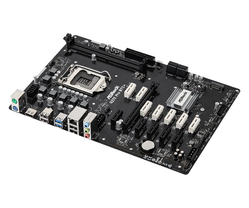 ASROCK Q270 PRO BTC+ DDR4 INTEL 1151 ATX MOTHERBOARD - SWIFT PERIPHERALS1092081