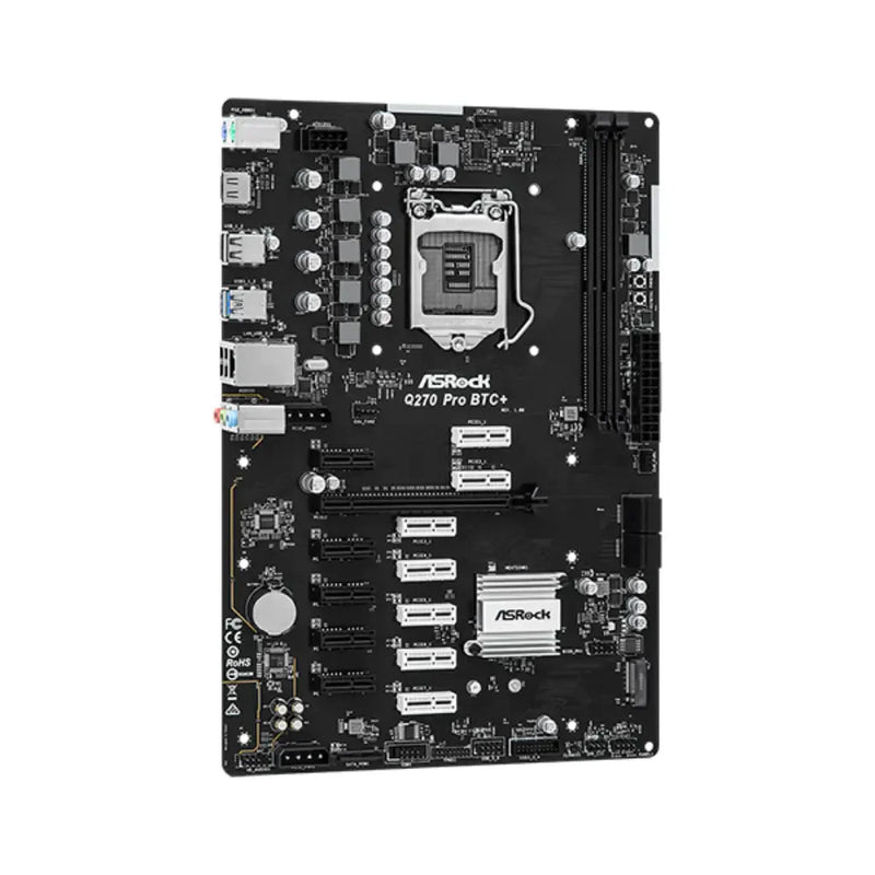 ASRock Q270 Pro BTC+ Intel LGA 1151 DDR4 ATX Mining Motherboard - SWIFT PERIPHERALSASROCK-Q270-PRO-BTC+