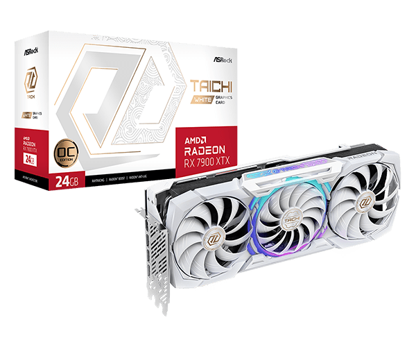 ASROCK RX 7900 XTX TAICHI WHITE OC 24GB GRAPHICS CARD - SWIFT PERIPHERALS1090427