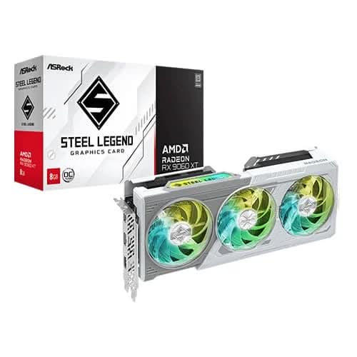 ASRock RX 9060 XT Steel Legend OC 8GB GDDR6 Graphics Card - SWIFT PERIPHERALS1097020