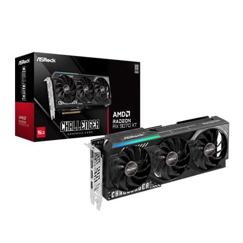 Asrock RX 9070 XT Challenger 16GB GDDR6 Graphics Card - SWIFT PERIPHERALS1096721