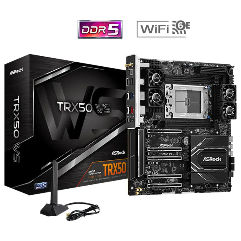 ASRock TRX50 WS WiFi 6E AMD TRX50 sTR5 DDR5 EATX Workstation Motherboard - SWIFT PERIPHERALSTRX-50-WS