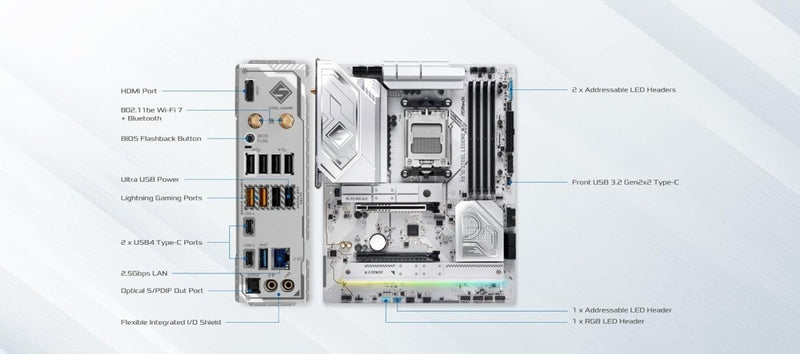 ASROCK X870 STEEL LEGEND WIFI MOTHERBOARD - SWIFT PERIPHERALS1090560